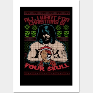 "ALL I WANT FOR CHRISTMAS IS YOUR SKULL" Posters and Art